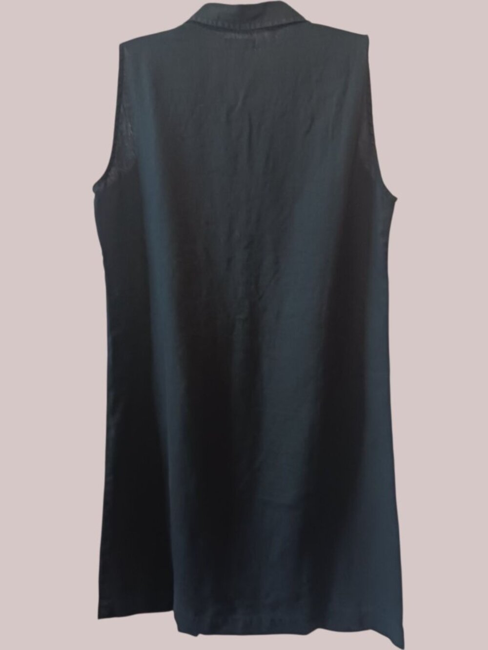 Garnett hill classic linen shirtdress Preppy classic  black Size 6 - Picture 3 of 8
